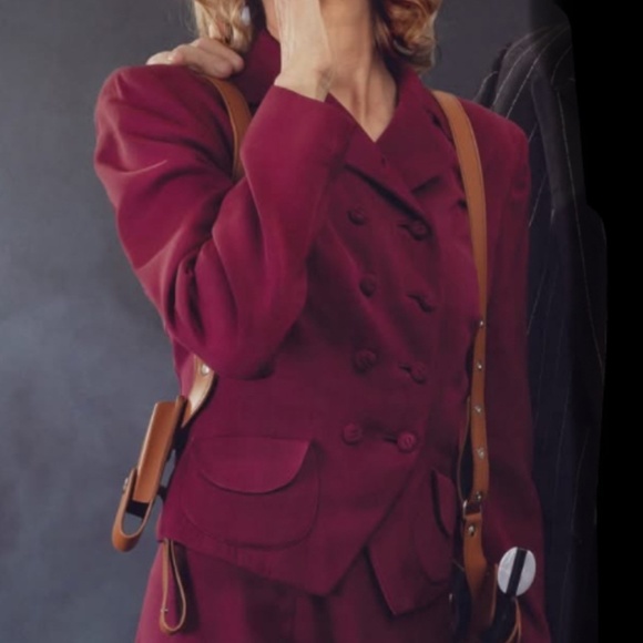 VNTG 1940s/50s Midi Suit Size Small Plumb color - Picture 2 of 7